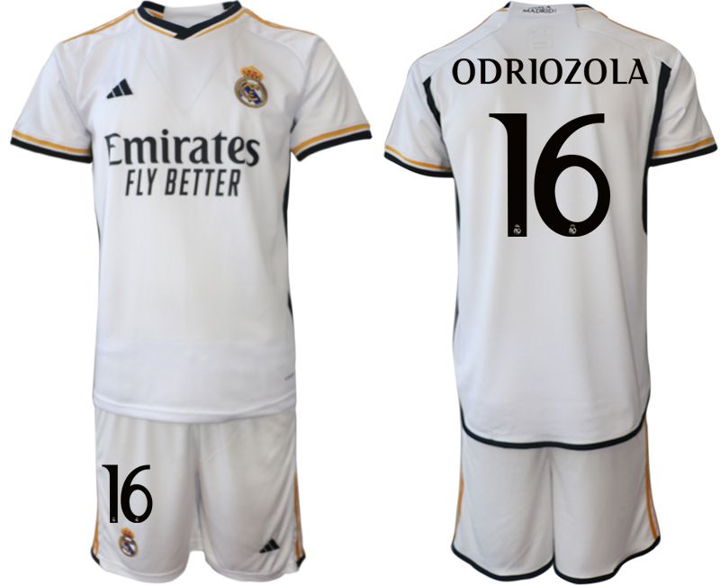 Men 2023-2024 Club Real Madrid home white #16 Soccer Jersey